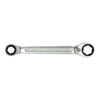 Clé à cliquet double réversible KS Tools SW 14 x 19 mm, avec ressort de retenue de l'insert