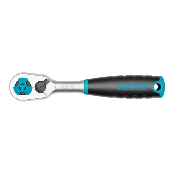 Clé à cliquet HAZET pour embouts 1/4 pouce C 6,3 et E 6,3, type : 1/4