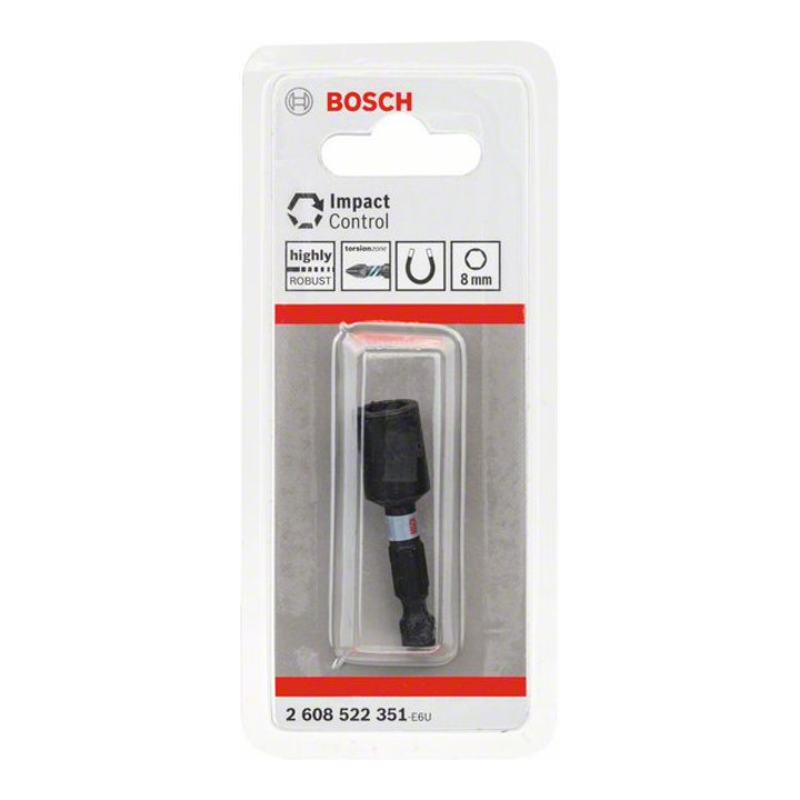 Clé à douille Bosch Impact Control 1-pièce 8 mm 1/4 po