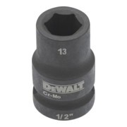Clé à douille DeWalt courte 24mm 1/2 résistante aux chocs 1/2 mm