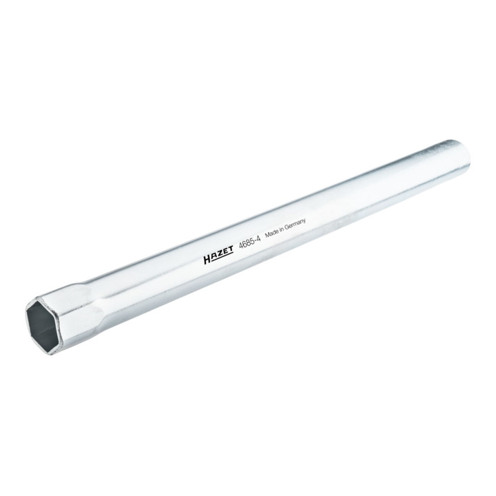 Clé à douille HAZET pour tuyaux 4685-4, carré creux 12,5 mm (1/2 pouce), profil hexagonal externe 24