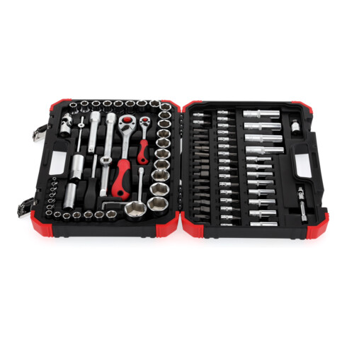 Clé à douille rouge Gedore jeu de 1/4+1/2 94 pcs