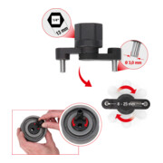 Clé à ergots universelle 1/4" pour galet tendeur à courroie de distribution KS Tools réglable-2