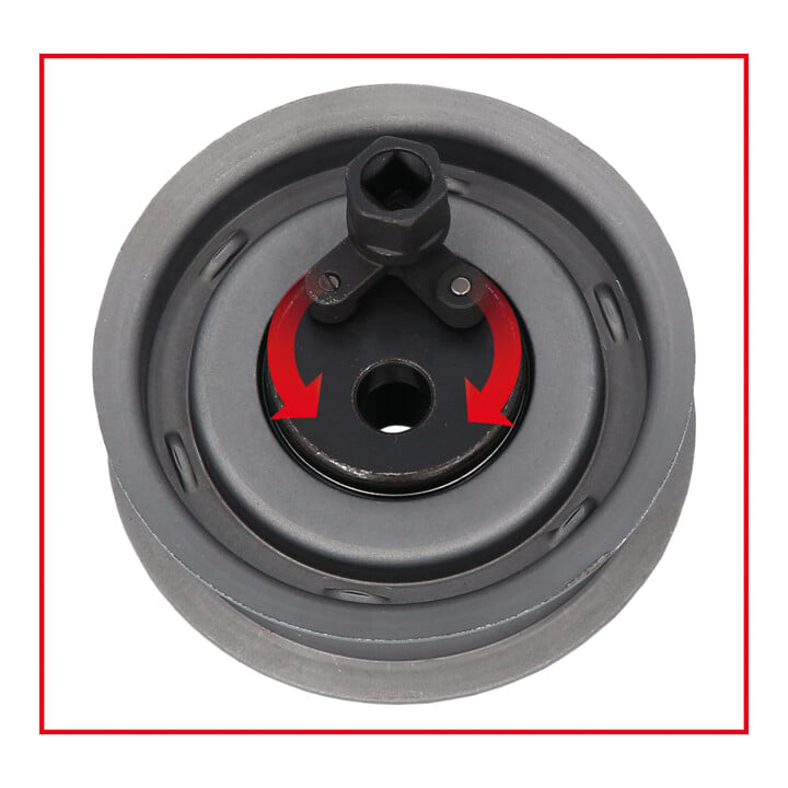 Clé à ergots universelle 1/4" pour galet tendeur à courroie de distribution KS Tools réglable