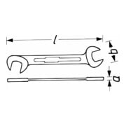 Clé à fourche double HAZET 440-3