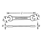 Clé à fourche double HAZET 450N-5