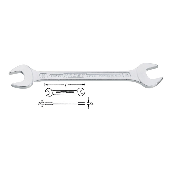 Clé à fourche double 450N-8X9 8 x 9 mm HAZET