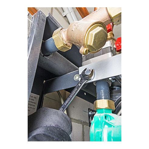 Clé à double panneton VIGOR V1461N-18X19 profil hexagonal extérieur 18 x 19 mm