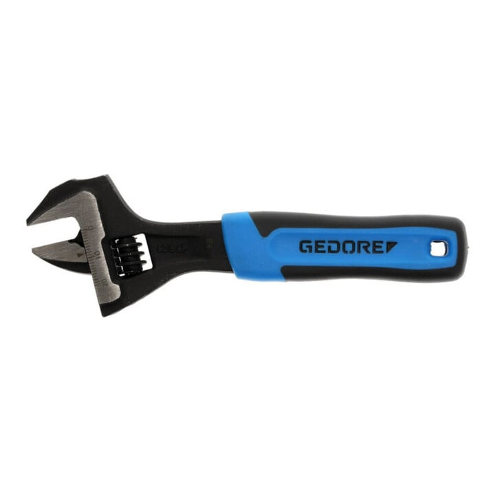 Clé à fourche Gedore 6", réglable, phosphatée avec manche en plastique
