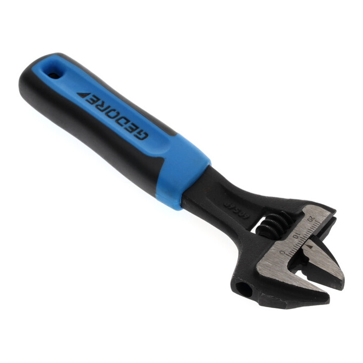 Clé à fourche Gedore 6", réglable, phosphatée avec manche en plastique