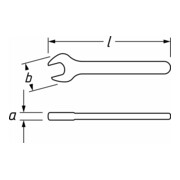 Clé à fourche HAZET isolée 450KV-9 profil hexagonal extérieur 9 mm-4