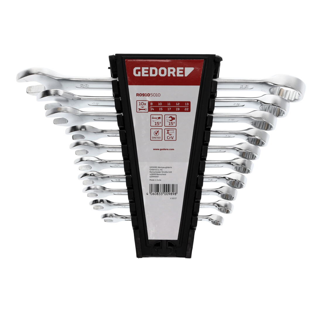 Clé à fourche rouge Gedore SW 8-22mm 10 pcs