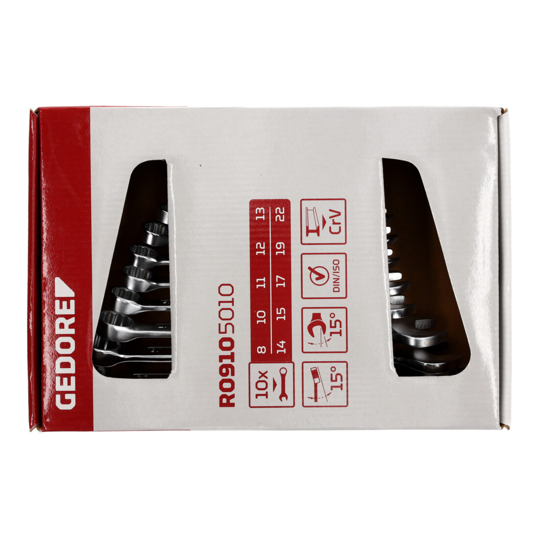 Clé à fourche rouge Gedore SW 8-22mm 10 pcs