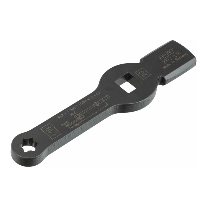 Clé à frapper TX avec 2 surfaces de frappe 2872-E18 E18 HAZET