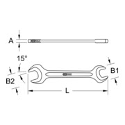 Clé à molette KS Tools, 18x21mm-3