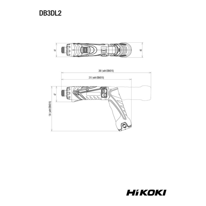 Clé à molette sans fil HiKOKI DB3DL2 (1,5)