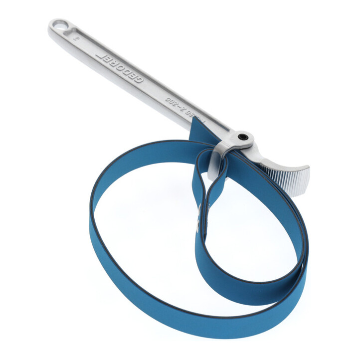 Clé à sangle 36 plage de serrage D. 200 mm l. de bande 25 mm L. manche 285 mm GE