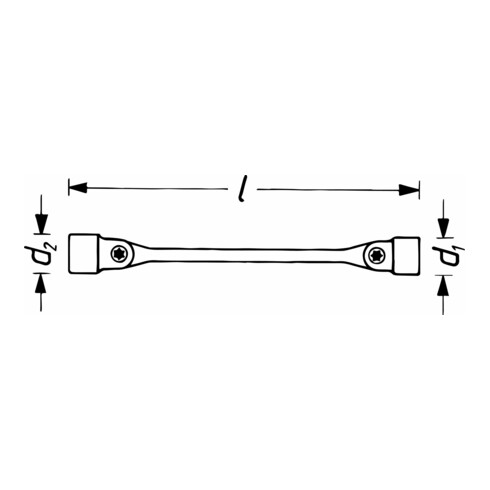 HAZET Clé à douille à double articulation 12 pans