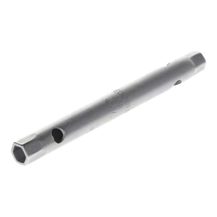 Clé à tube double 26 R ouv. de clé 6 x 7 mm L. 110 mm perçages-D. 5,5 mm chromé GEDORE