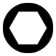 Gedore double douille hexagonale avec trou
