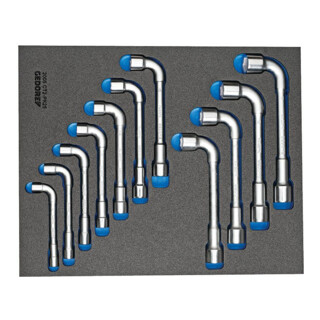 Clé à tube double Gedore dans le module Check-Tool, 11 pcs