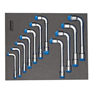 Clé à tube double Gedore dans le module Check-Tool, 11 pcs