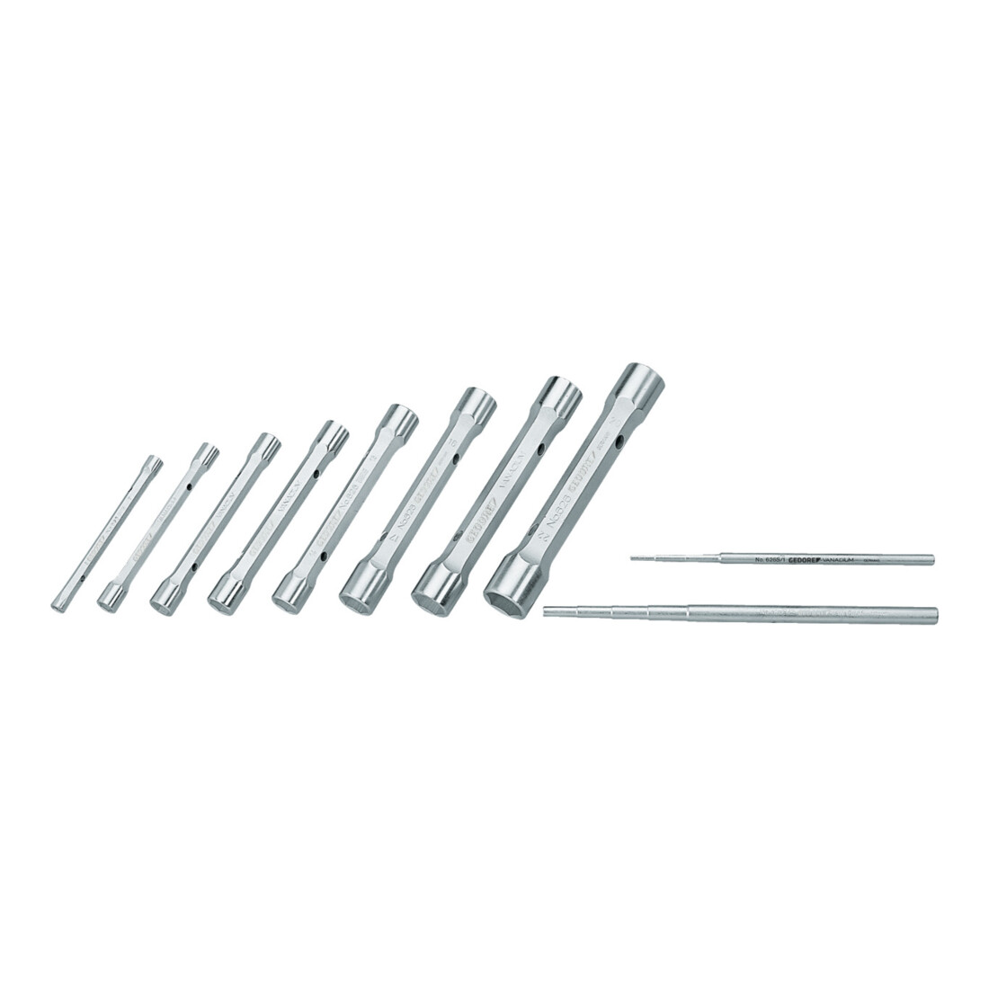 Clé à tube double Gedore, jeu de 8 pièces, 6-22 mm