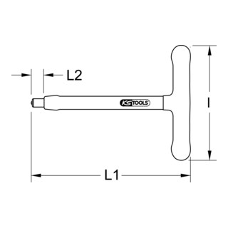 Clé à douille à poignée en T isolée KS Tools