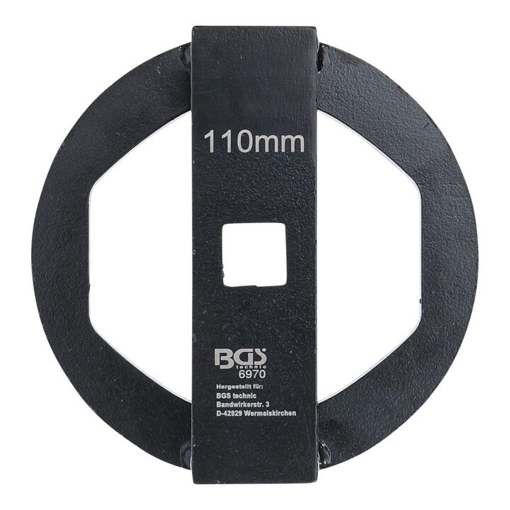 Clé de boulon/bouchon d’essieu arrière BGS pour essieux BPW, 110 mm