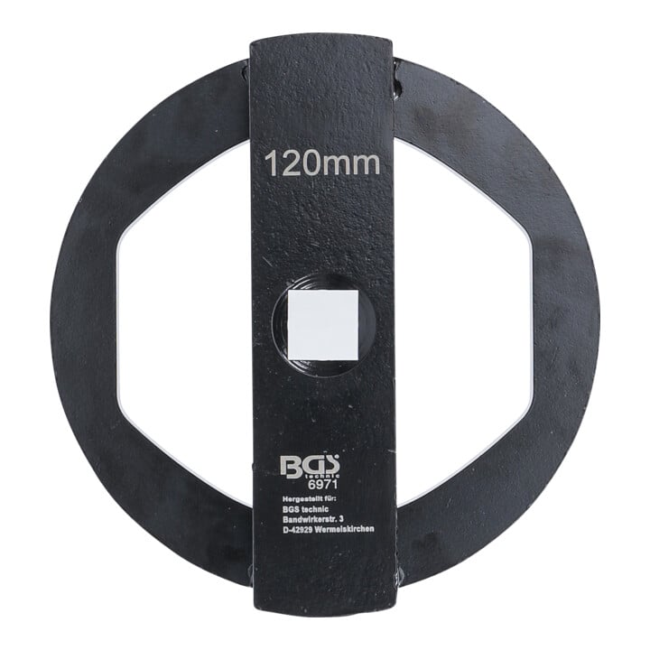 Clé de boulon/bouchon d’essieu arrière BGS pour essieux BPW, 120 mm