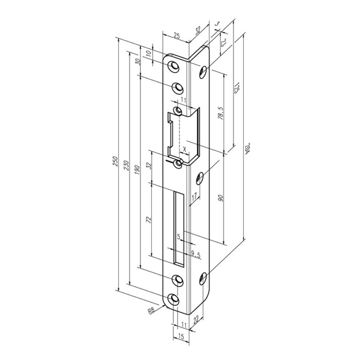 Clé de verrouillage d'angle de sécurité 069 S.3mm STA blanc DIN L