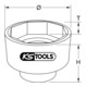 Clé d'écrou d'essieu 1" 8 pans pour Scania, 80 mm KS Tools-4