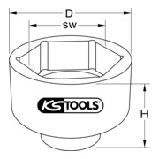 Clé d'écrou d'essieu 1" pour DAF, 120 mm KS Tools-3