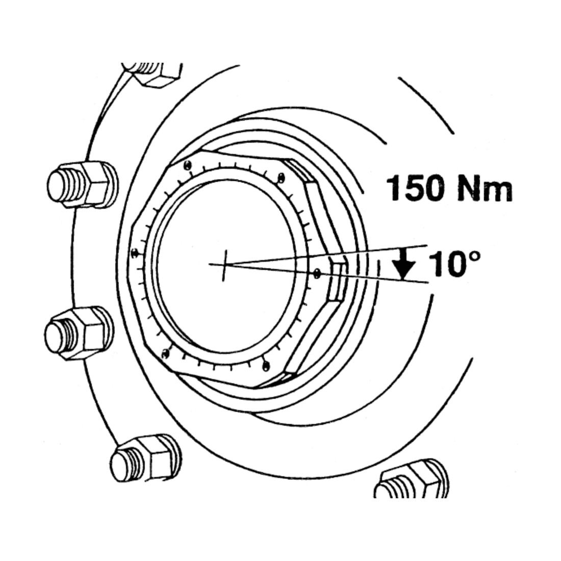 Clé d'écrou d'essieu pour SAF, 140 mm KS Tools