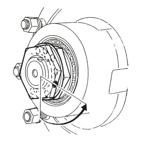 Clé d'écrou d'essieu pour SAF 85 mm, Ø 118 mm KS Tools