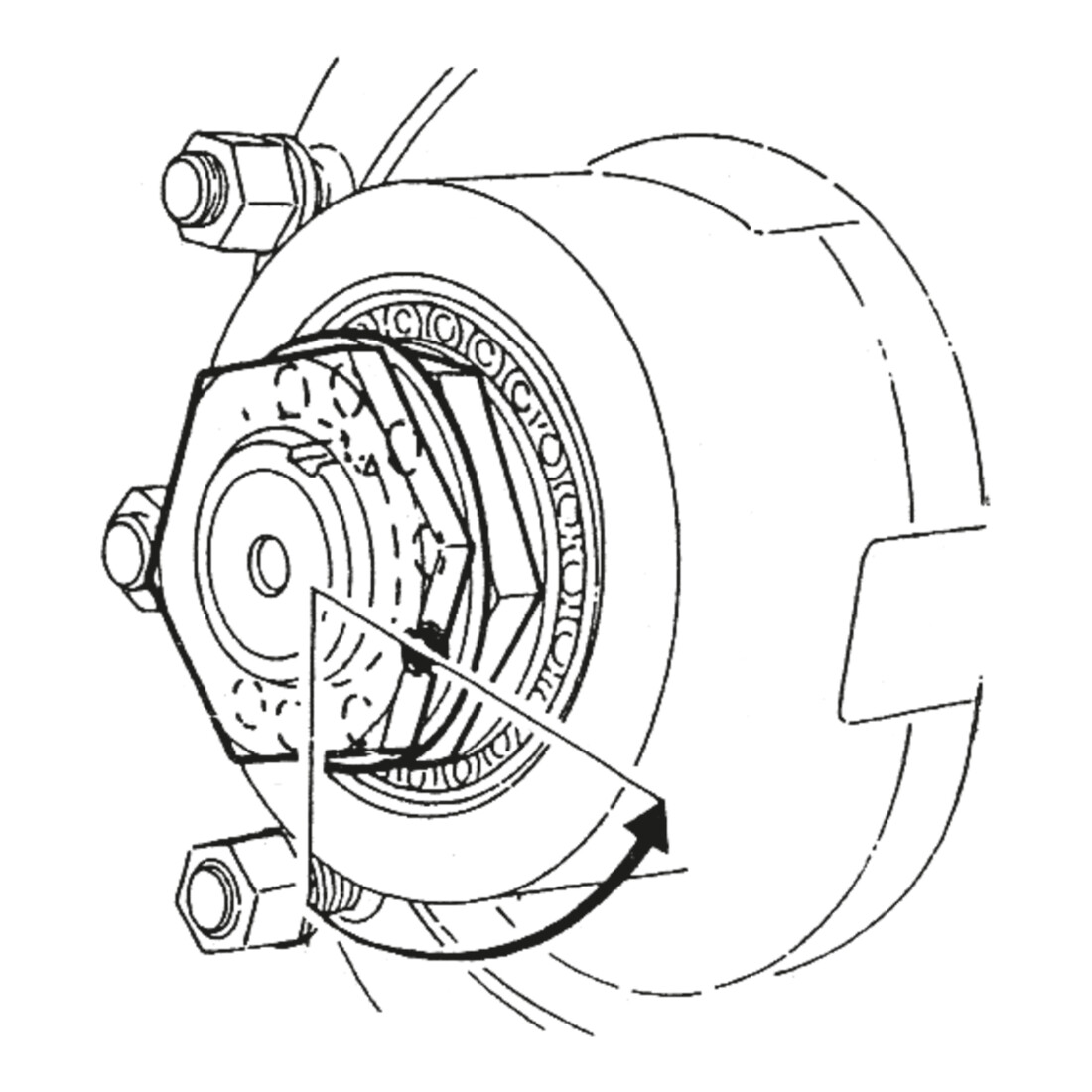 Clé d'écrou d'essieu pour SAF 85 mm, Ø 118 mm KS Tools