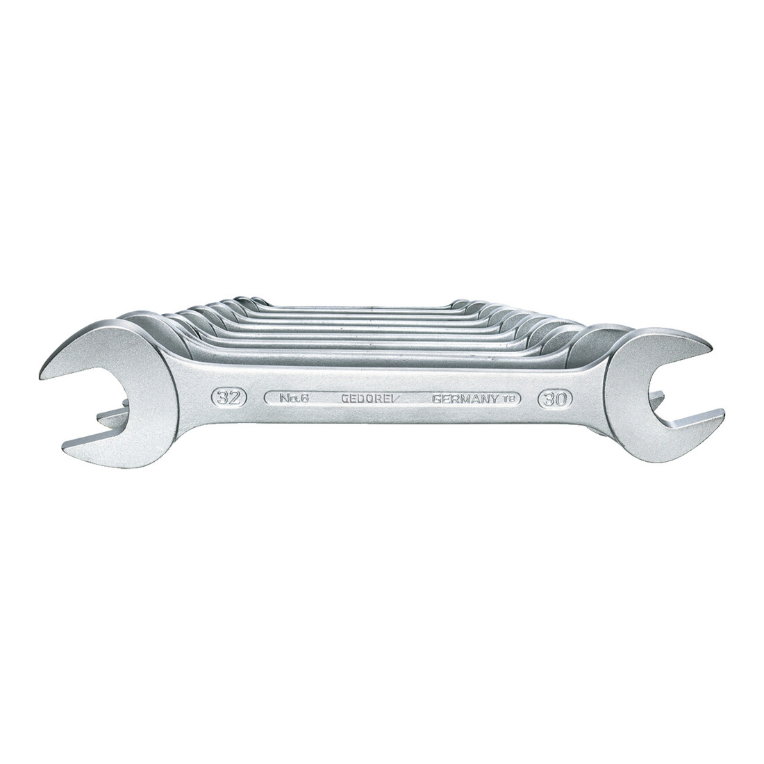 Clé double à fourche Gedore, jeu de 10 pièces 6-32 mm