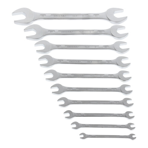 Clé double à fourche Gedore, jeu de 10 pièces 6-32 mm