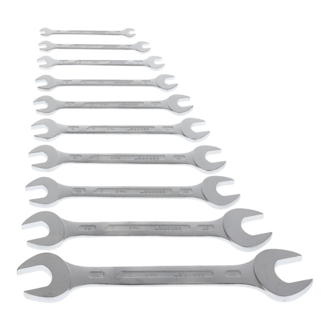 Clé double à fourche Gedore, jeu de 10 pièces 6-32 mm