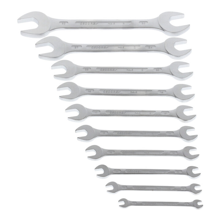 Clé double à fourche Gedore, jeu de 10 pièces 6-32 mm