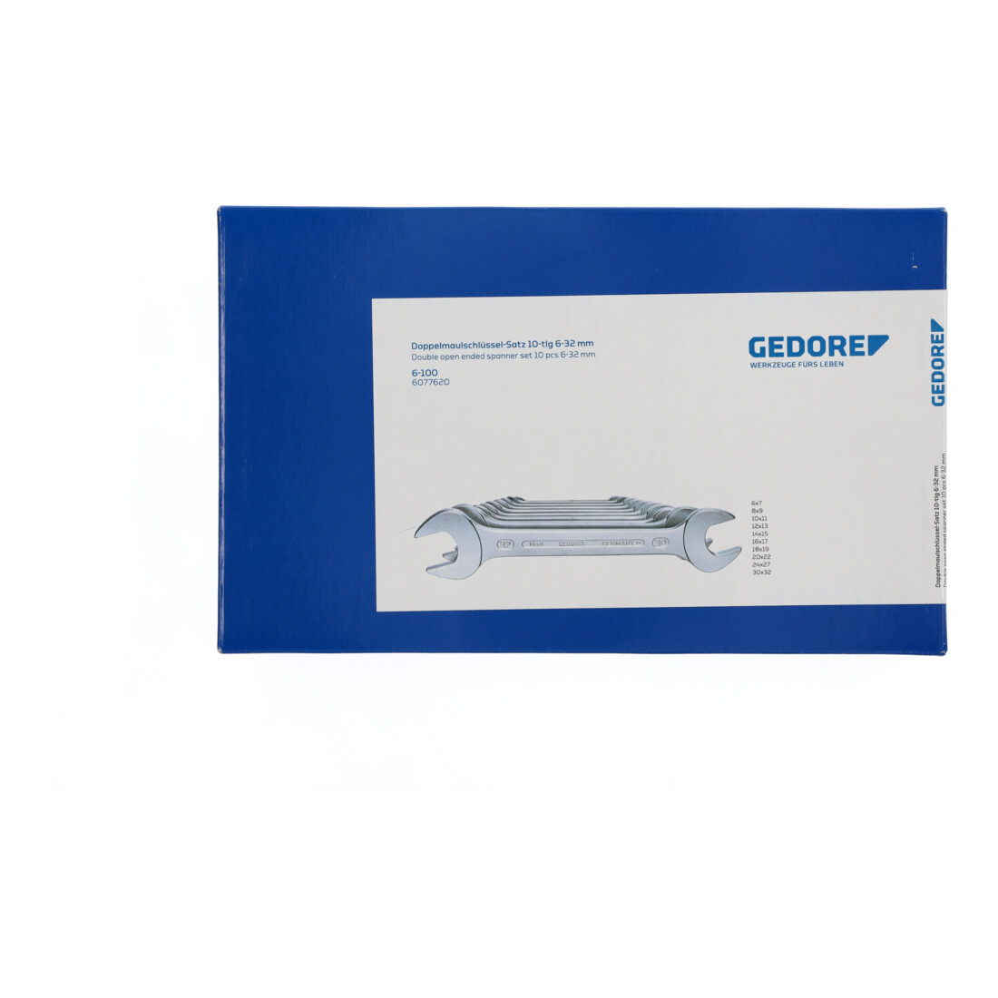 Clé double à fourche Gedore, jeu de 10 pièces 6-32 mm