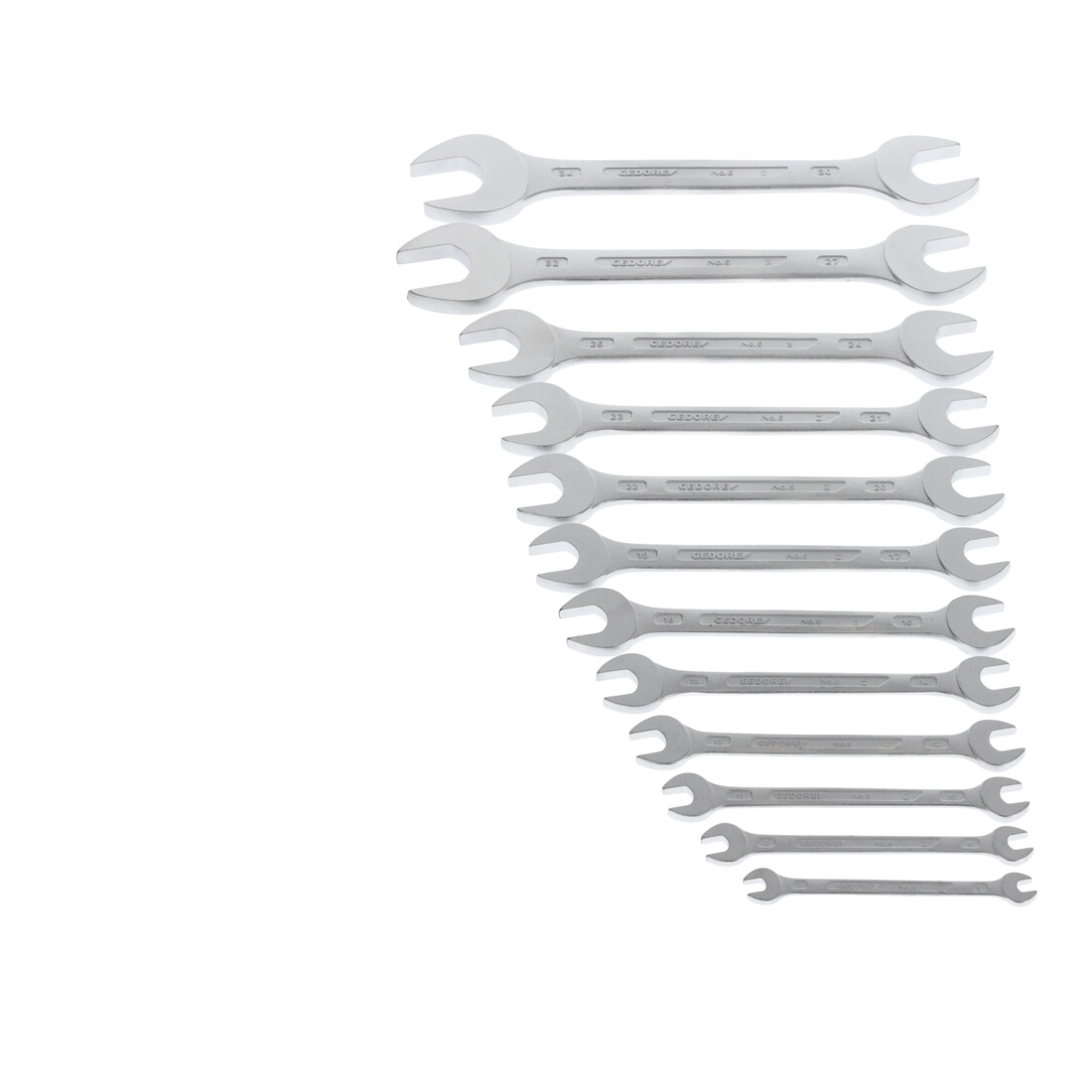 Clé double à fourche Gedore, jeu de 12 pièces 6-34 mm
