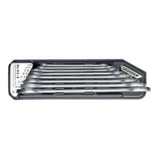 Clé double ouverte Gedore dans son support 8 pcs 6-22 mm
