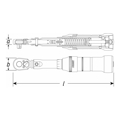 Clé dynamométrique Hazet 6106-1CTCAL Tolérance Nm : 4%.