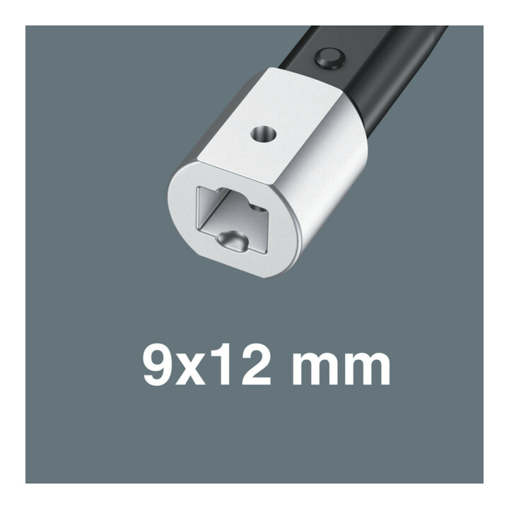Clé dynamométrique à outil interchangeable Wera Click-Torque X 1, 9x12 x 2.5-25 N m