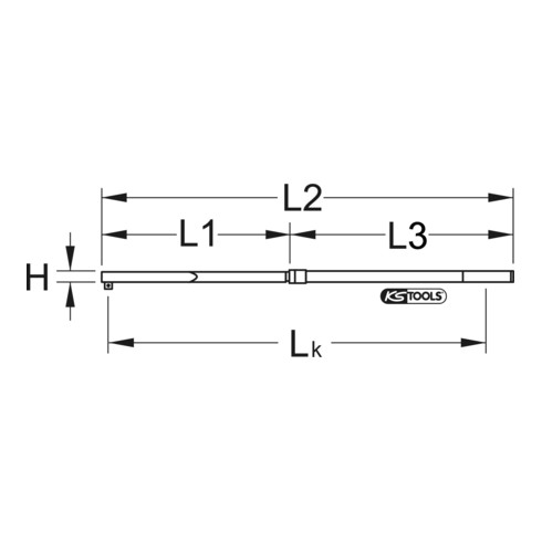 Clé dynamométrique ALUTORQUEprecision 1/2" 20-120 Nm, carré simple KS Tools