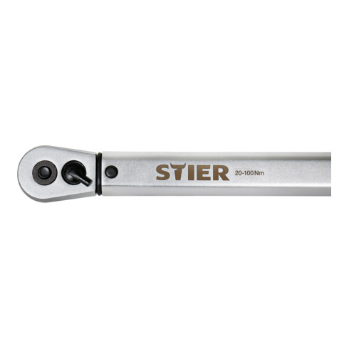 Clé dynamométrique STIER avec cliquet réversible