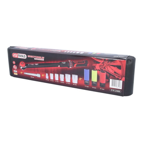 Clé dynamométrique ERGOTORQUEprecision KS Tools avec trousse, 20-200Nm, 11 pcs