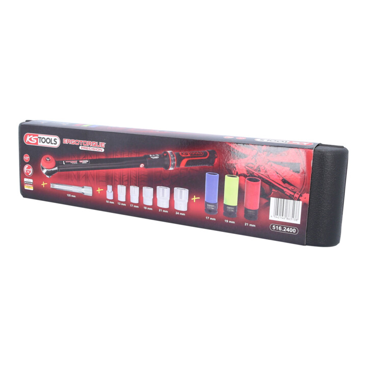 Clé dynamométrique ERGOTORQUEprecision KS Tools avec trousse, 20-200Nm, 11 pcs
