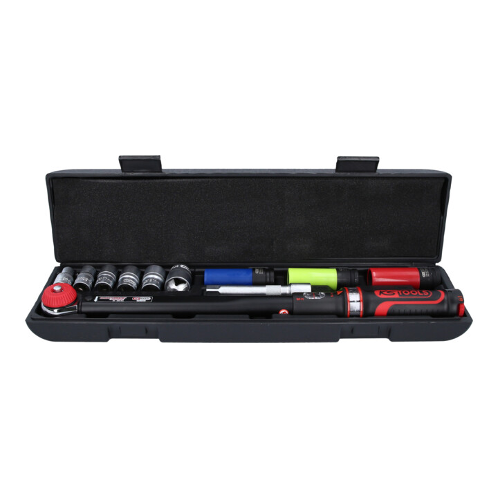 Clé dynamométrique ERGOTORQUEprecision KS Tools avec trousse, 20-200Nm, 11 pcs